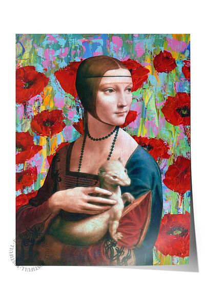 Postifull Frameless Poster Painting, Wall Poster, Artistic Hd Print, Peace in Portrait , Maximalist No:204