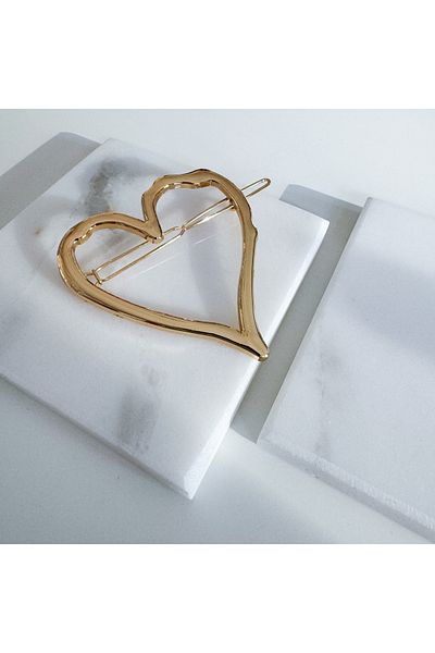 CHARMLUCKY Metal Big Heart Buckle