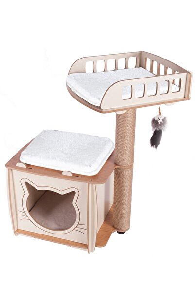 Patihomes Xl Lâl Bed Scratchable Cat House Beige