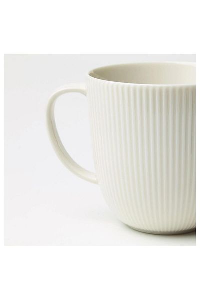 IKEA 6-Piece White Color Modern Classic Porcelain Mug-Cup Set - 31 Cl Feldispat
