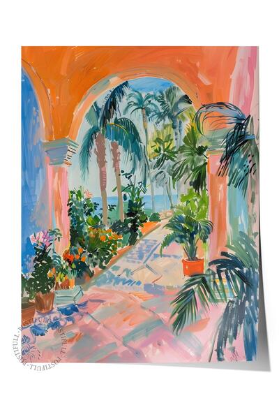 Postifull Çerçevesiz Poster Tablo, Duvar Posteri, Sanatsal Hd Baskı, Tropik S...