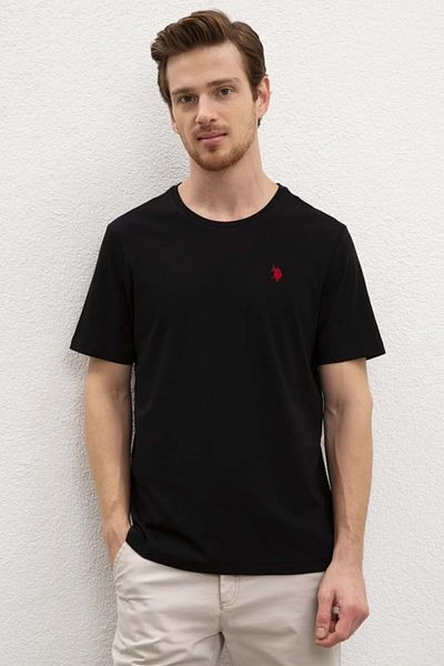 U.S. Polo Assn. Πόλο ΗΠΑ 1350434   Bsk.yaka Basic T-shirt - Η.Π.Α. Polo - St05160-black-m