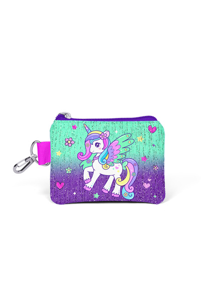 Coral High Geantă pentru monede pentru copii cu model unicorn violet - 21869