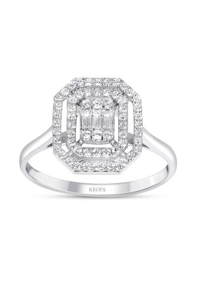 Keops Pırlanta 0.30 Karat Baget Pırlanta Yüzük