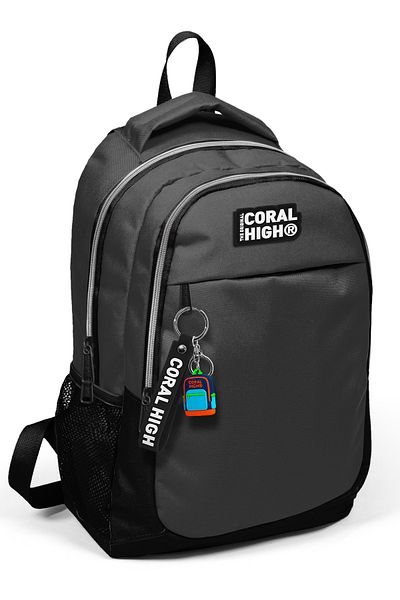 Coral High Rucsac negru cu trei compartimente pentru copii 14393