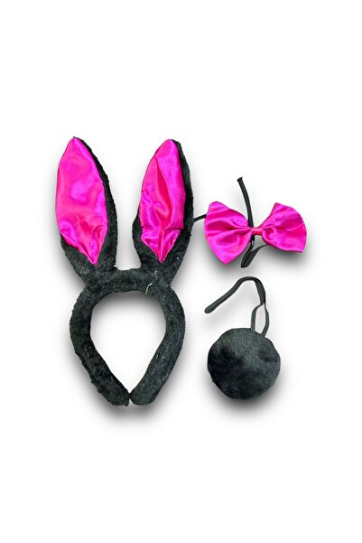 Niyet Tüylü Taç Set - Tavşan Kulaklı Taç - Burun - Papyon - Parti - Kostüm - ...