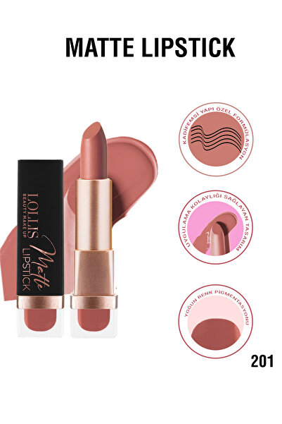 Lollis Matte Lipsticks 201 / Mat Ruj 201