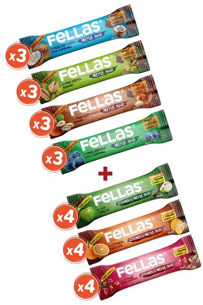 Fellas 24 بار فواكه - علبة سوبر مشكلة