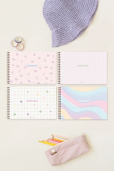 Matt Notebook Комплект тетрадки за рисуване, 17x25, 4 части, 20 листа, 150 грама, малък размер