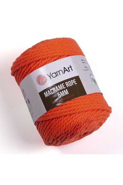 Yarnart Funie Macrame 5 Mm - Funie de tricotat Macrame Orange-800