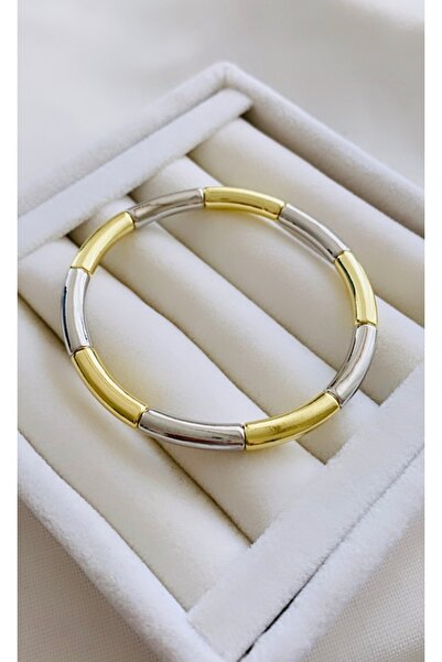 VNS Accessories Seramik Gold&Silver İki Renkli Bilezik