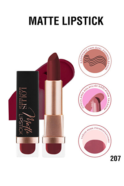 Lollis Matte Lipstick 207 / Mat Ruj 207