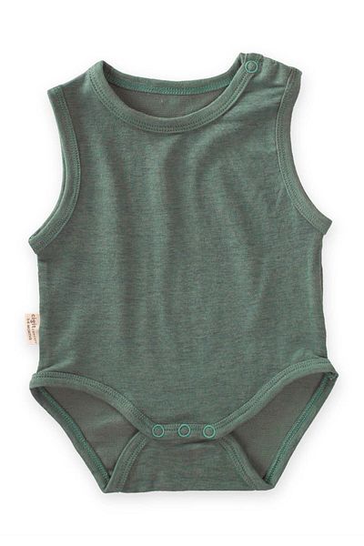 Cigit New Sleeve Bodysuit 0-3 Years Old Khaki Green
