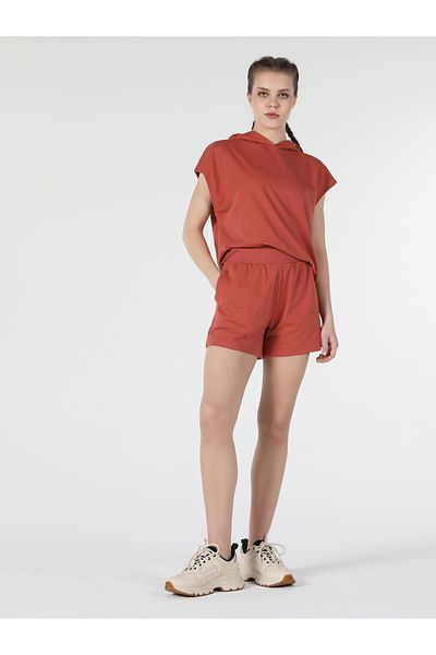 Colin's Orange Regular Fit Women's Shorts - Cl 1058192