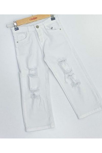 Çikoby Girl's Pants White