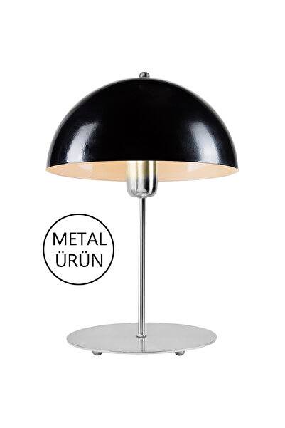 AG LightDesign Black Metal Mushroom Lampshade Modern Bedroom Living Room Table And Night Lamp