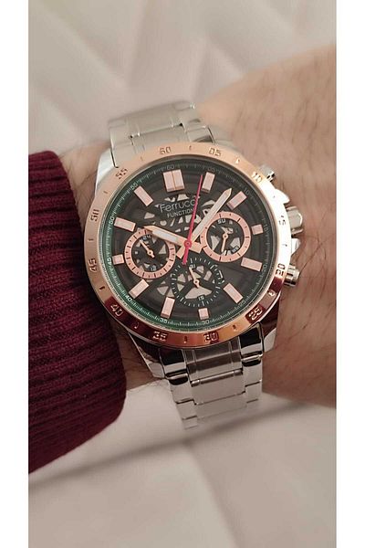 Ferrucci Steel Case Men's Wristwatch Functional 2017