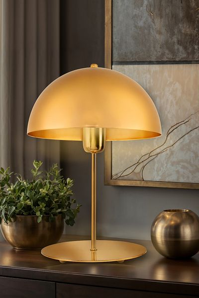 AG LightDesign Gold Metal Mushroom Lampshade Modern Bedroom Living Room Table And Night Lamp