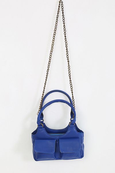 DERKON Saks Blue Mony Pocket Shoulder Bag