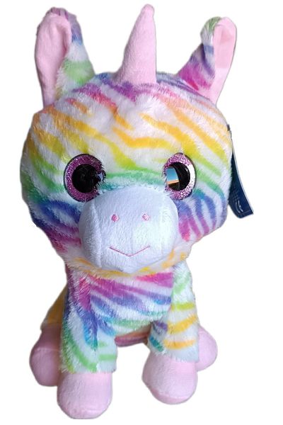 LRS STORE High Quality Unicorn Plush Pony - 30 cm Horned Horse, Rainbow Sleeping Companion