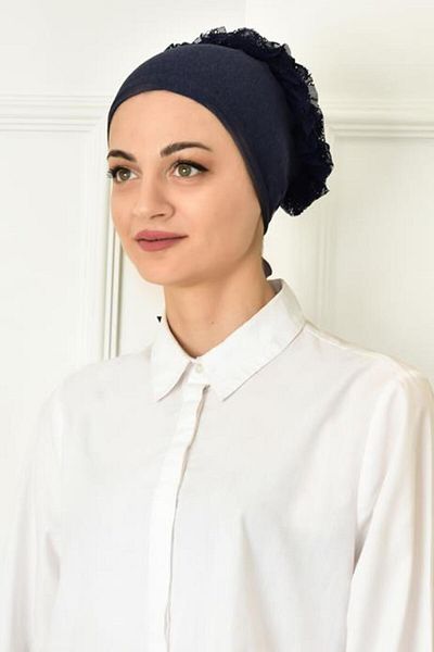 BURDEN IPEK Capota cu voluri cusută, bleumarin