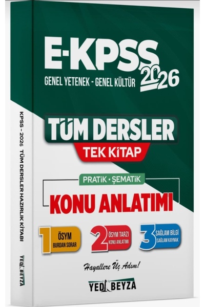 YEDİBEYZA E- Kpss Tüm Dersler Pratik Hazırlık Kitabı