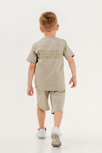BARKOD KİDS Barcode Kids 100% Cotton Double Set T-shirt and Shorts for Boys506070183