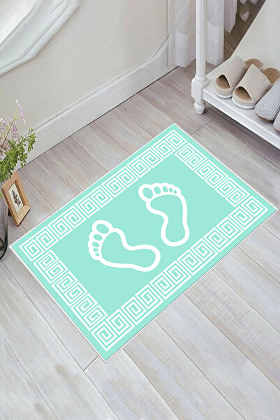 Thalia Home Footprint Bath Mat 40cmx60cm Turquoise Mat