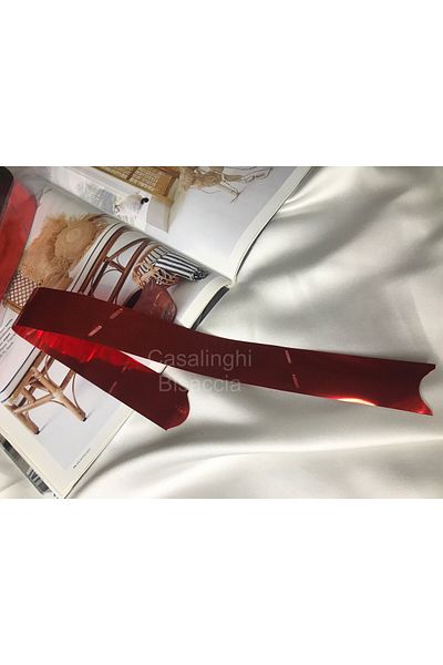 bisaccia 4 Pieces - Metallic Red Color Pull-on Bow Ornament 30mm (3 CM) Gift Package Ornament
