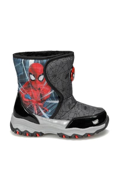SPIDERMAN 92.alban.p Μαύρες μπότες χιονιού για αγόρι με επένδυση από γούνα