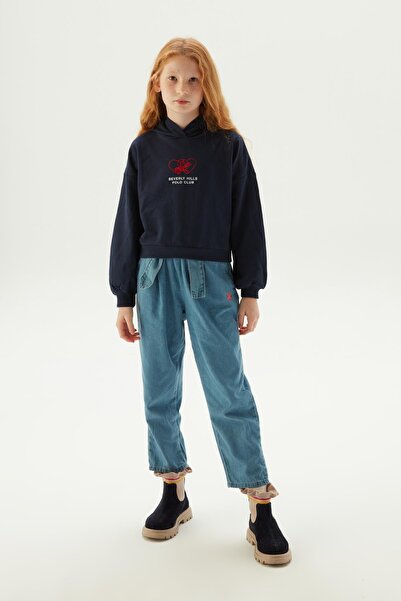Beverly Hills Polo Club Kız Çocuk Lacivert Sweatshirt 23FW0BHG416