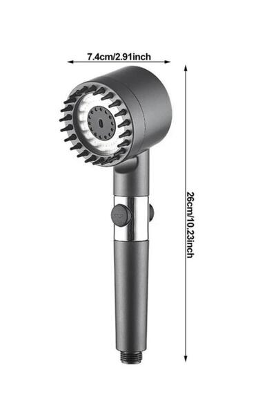 TUTYAKALA Filtreli Masaj Etkili 3 Su Püskürtme Fonksiyonlu Duş Başlığı - Raha...