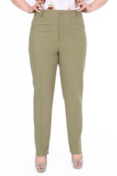 RMG Plus Size Fabric Trousers Khaki