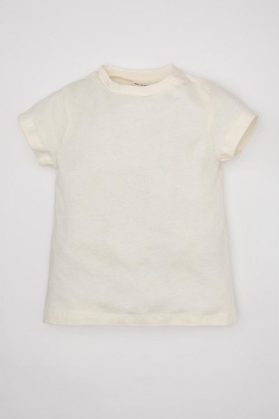 DeFacto 2-teiliges Set für Babys, Jungen, kurzärmeliges T-Shirt, gestreift, gewebt, Salopet C5185a524sm