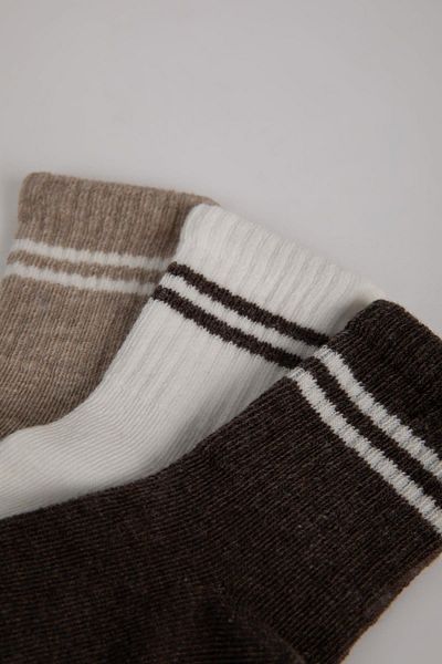 DeFacto Set of 3 Cotton Long Socks for Baby Boy - C4271a5ns