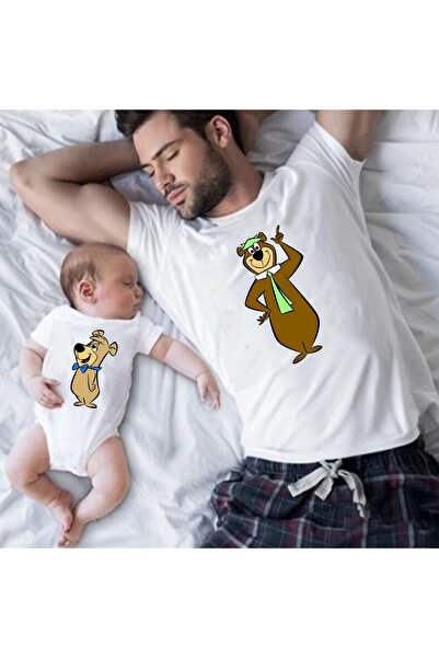 FATHER AND SON BEAR YOGİ and BOBO T-SHIRT BODYSUIT(It is the price of 1 bodysuit.)