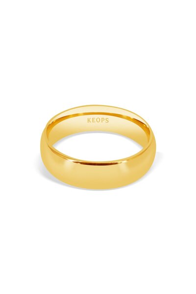 Keops Pırlanta Klasik 6mm. Bombeli Kadın Alyans