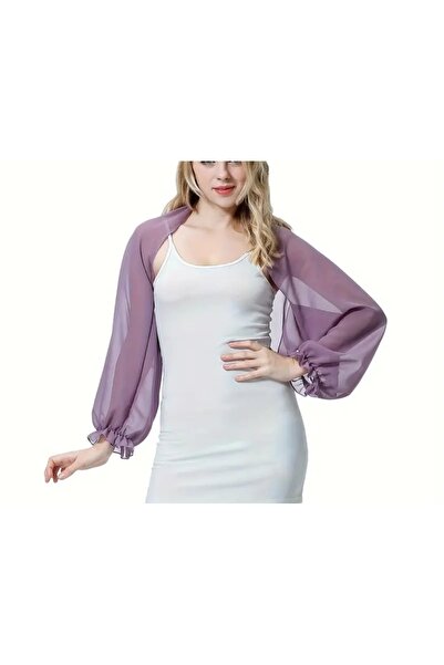 es moda shop Lilac Chiffon Moni - Σχέδιο μανίκι με βολάν