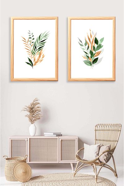 TRENDPOSTER 2 τεμαχίων Bohemian Home Style Πίνακας με φυσικό ξύλινο πλαίσιο για το σπίτι (Η ΠΡΟΣΦΟΡΑ ΜΑΣ ΕΙΝΑΙ ΤΟ ΣΤΑΣΙΑΣΤΙΚΟ ΚΑΙ ΤΗ ΔΙΠΛΗ ΤΑΙΝΙΑ.)