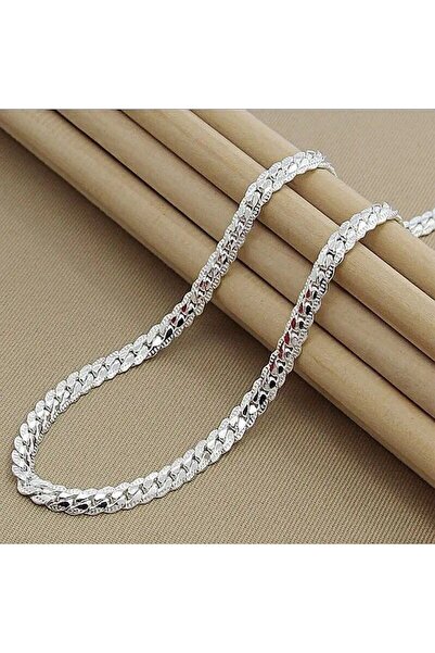 CEVHERİN Unisex Kalın Kolye 7 Mm Gümüş Tasarım