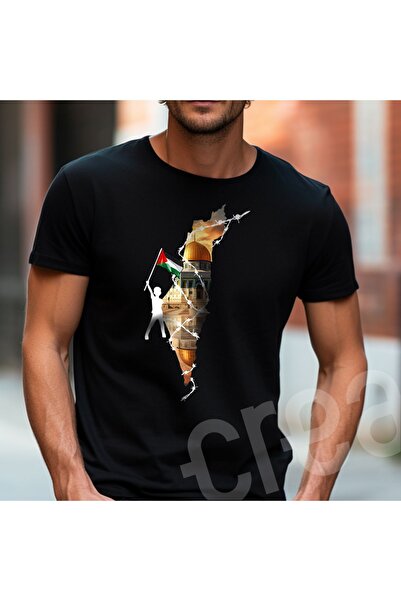 Crea Eymer Wear Озгур Палестина Дизайнерський друкований екіпаж з горловиною ...