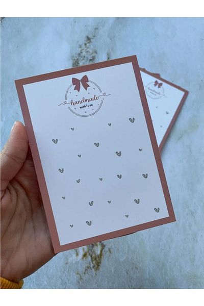 Emtory Home Făcut manual cu dragoste |   50 de bucăți card cu cataramă - card cu artă - 10x15cm - card de mulțumire - felicitare