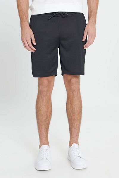 AC&Co / Altınyıldız Classics Pánské černé pletené sportovní šortky standardního střihu