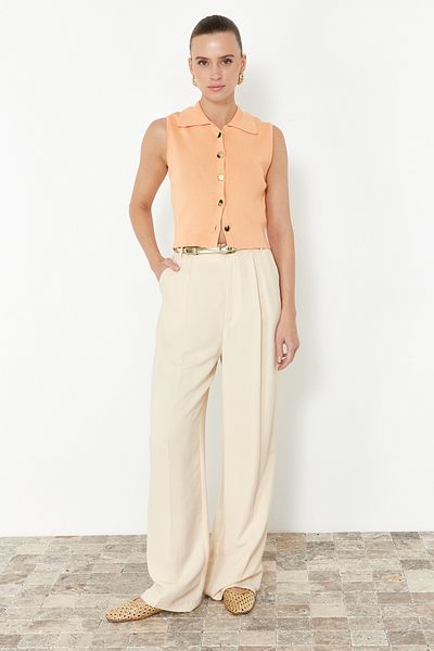 Trendyol Collection Трикотажний жилет преміум-класу з оранжевої пряжі TWOSS24SV00005