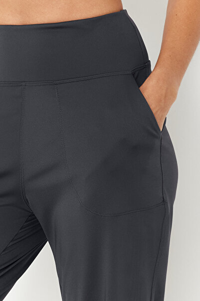 Trendyol Collection Anthracite Submersible/Scuba Fabric Comfortable Cut Knitted Sports Sweatpants THMSS24EA00001