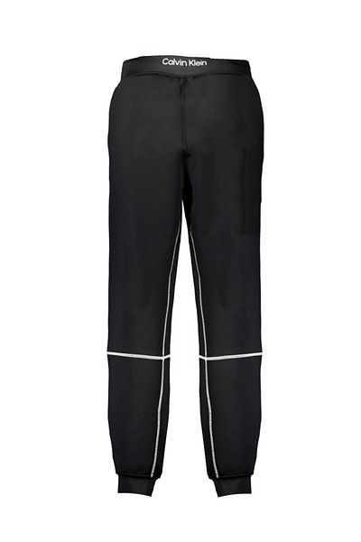 Calvin Klein Pantaloni de damă negri cu logo din bumbac - talie obișnuită elastică 00GWF3P636-BAE