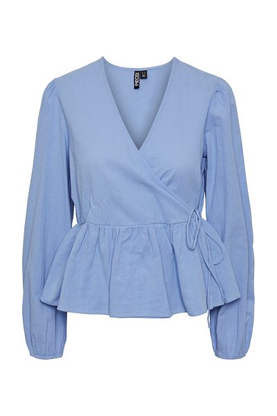 PIECES PCMILLA LS - Wickelbluse mit hoher Taille