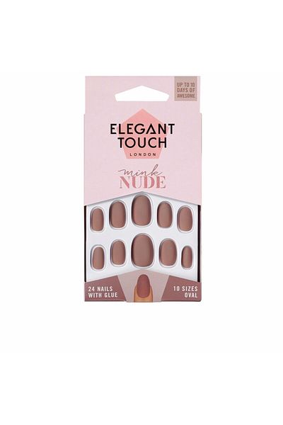 Elegant Touch Tutkallı Cilalı Renkli Tırnaklar بيضاوي #منك عاري
