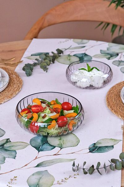 Glore Smoke Colored Medium Size Glass Salad Bowl