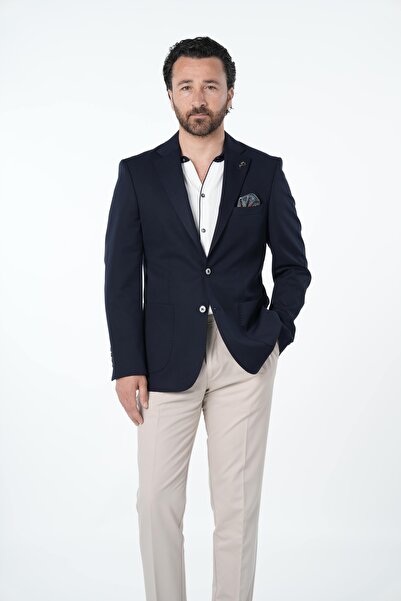 PAREZ Men's Italian Style Slim Fit Punto Stitched Half Lined Jacket with Bag ...